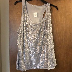 Sparkle tank top grey